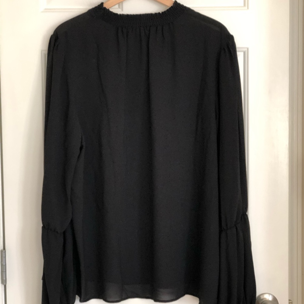 ELOQUII high-neck smocked blouse - Picture 9 of 12